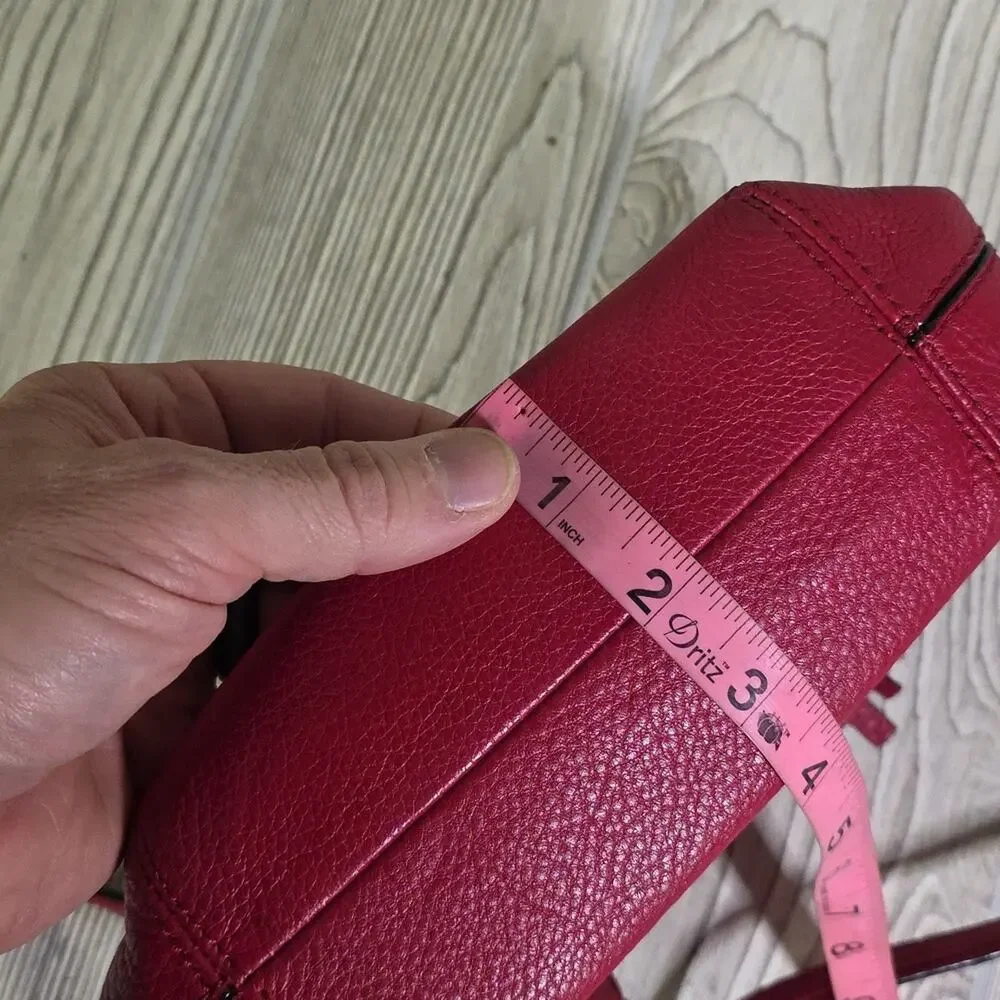 Kate Spade New York Red Leather Bucket Crossbody Bag
